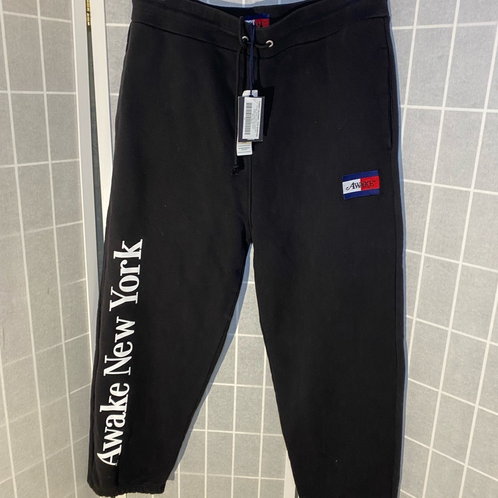 NWT Awake Black Drawstring Sweatpants - Picture 2 of 4